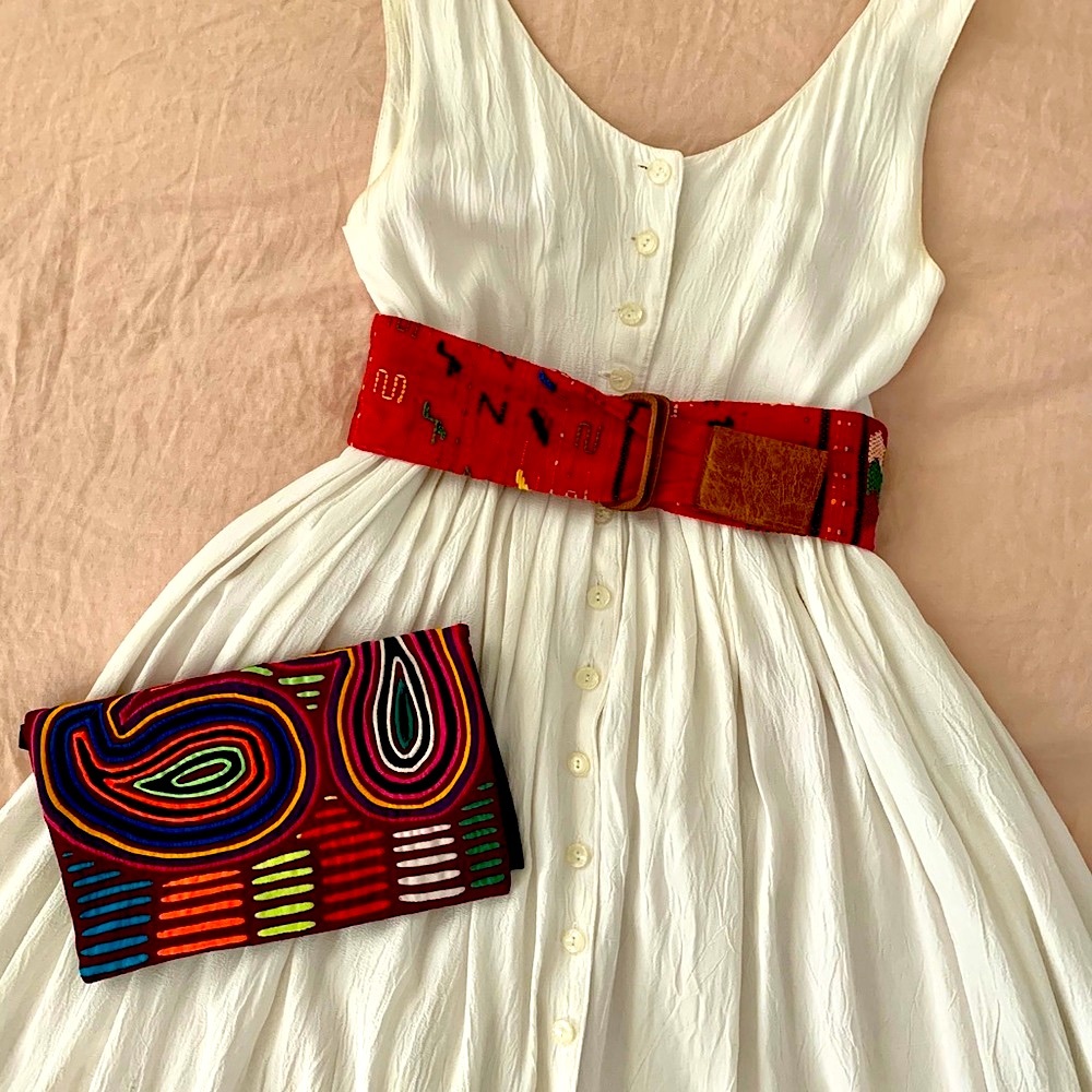 Vintage white button down dress